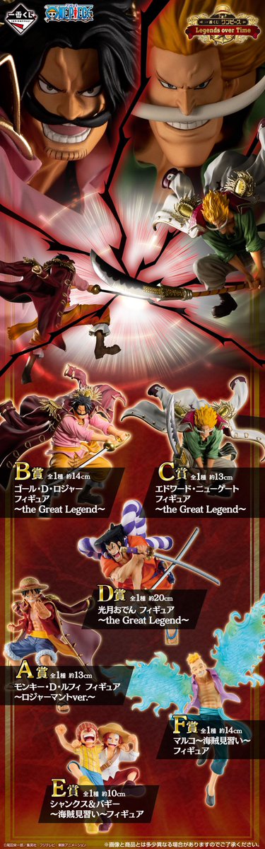 チャールズ部長 ワンピースフィギュア情報局 ヤバい ヤバい 4月登場予定 一番くじ ワンピース Legends Over Time B賞ロジャーとc賞白ひげであのシーンが再現できるなんて うわぁぁぁぁぁ幼少期シャンクス バギーや若マルコまで