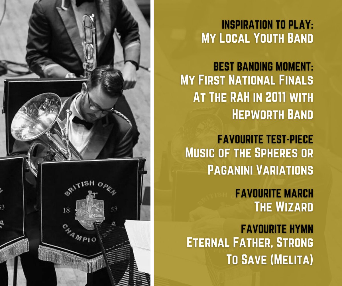wingatesband's tweet image. INTRODUCING...

Philip Bracegirdle, the band's 2nd euphonium player!

Phil has been part of #TeamWingates for 4 &amp;amp; 1/2 years and has played with the band at concerts and contest including the British Open and the National Finals.

Find out more about Phil below 👇

#MeetTheBand