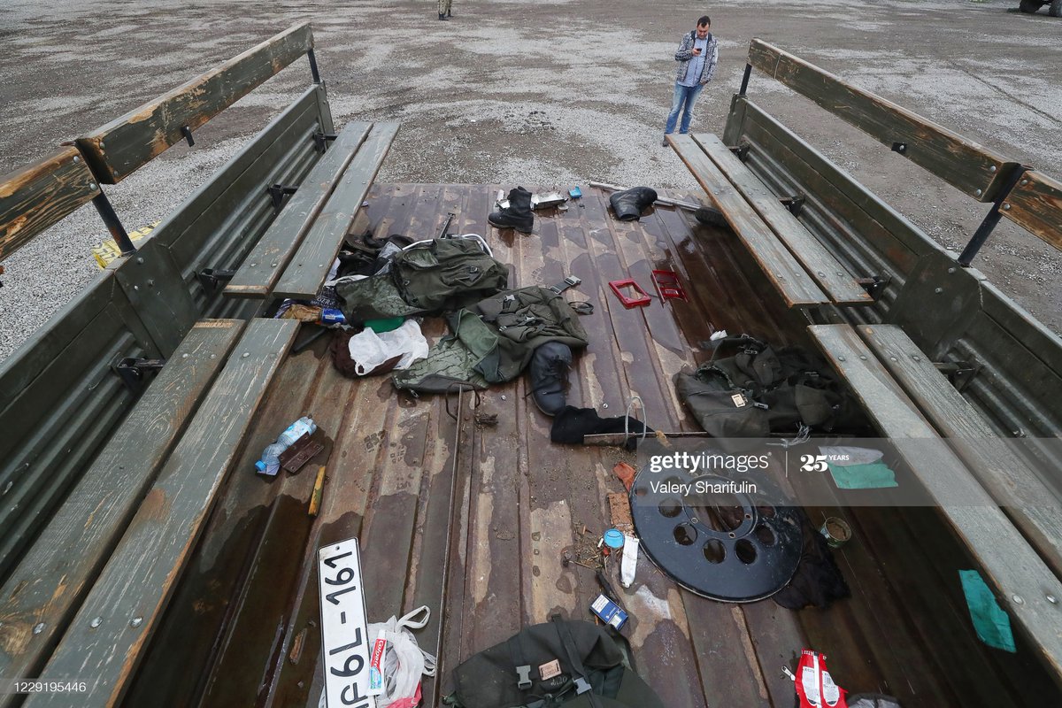 4. At same base: one captured NKR/Armenian truck (possible URAL unclear version) plated '6L-161' + various small arms/support weapons which we do not record. They include a SPG-9 recoilless rifle, + AFAIK 2x Zastava M93 Black Arrow ? + 2x HMGs ? (NSV or Kord someone can clarify?)