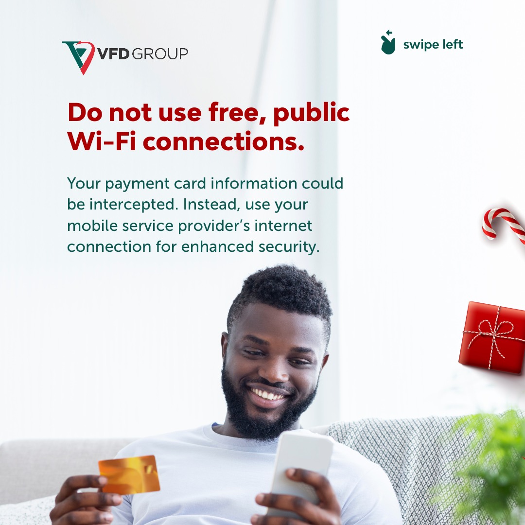 VFDGroup's tweet photo. VFD Group reminds you to keep the following safety and security tips in mind as you celebrate the coming holiday season.
Here's a few tips to keep your account safe!!
#VFDGroupplc #besafe #security https://t.co/wGt75BmGeH