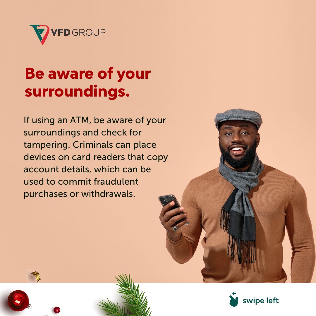 VFDGroup's tweet photo. VFD Group reminds you to keep the following safety and security tips in mind as you celebrate the coming holiday season.
Here's a few tips to keep your account safe!!
#VFDGroupplc #besafe #security https://t.co/wGt75BmGeH