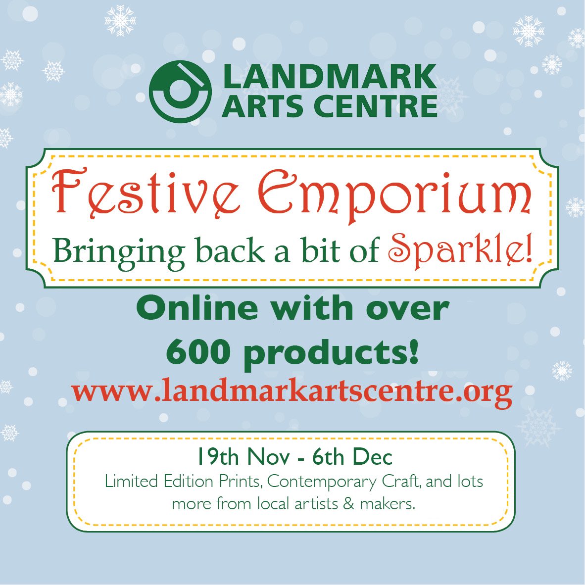 LandmarkArts's tweet photo. TOMORROW our #festive online emporium goes live at 10 am! A bumper boutique of festive loveliness and gifts galore! #art #painting #homeware #gourmetfood #fashion #Accessories #ceramics #kids @timeandleisure @TWmagazines @TeddingtonNub @TeddingtonC @Visit_Richmond1 https://t.co/hM4VnCMSS1