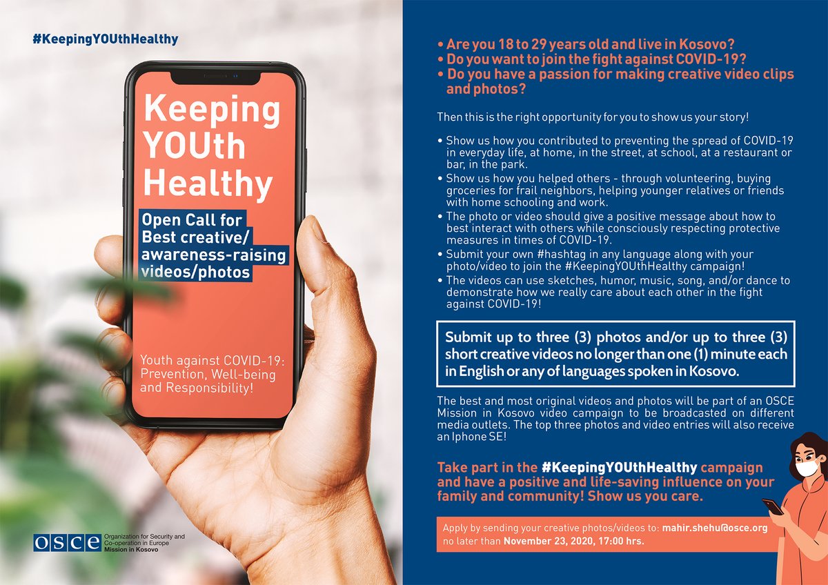 DokuFest's tweet photo. We’re calling youth to join the #KeepingYOUthHealthy campaign &amp; win an award! Add your creative videos/photos/sketches and tell us how you contributed to preventing the spread of the virus on daily basis + helped your loved ones &amp; those in need in your community!♥️

details👇 https://t.co/MhqzDnKSrD