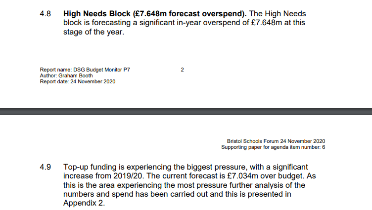ChopsyBristol's tweet photo. I think we have further problems with the High Needs Budget in Bristol. I'm sensing a continuing failure in Send provision chickens coming home to roost. https://t.co/rAuobJGB8W