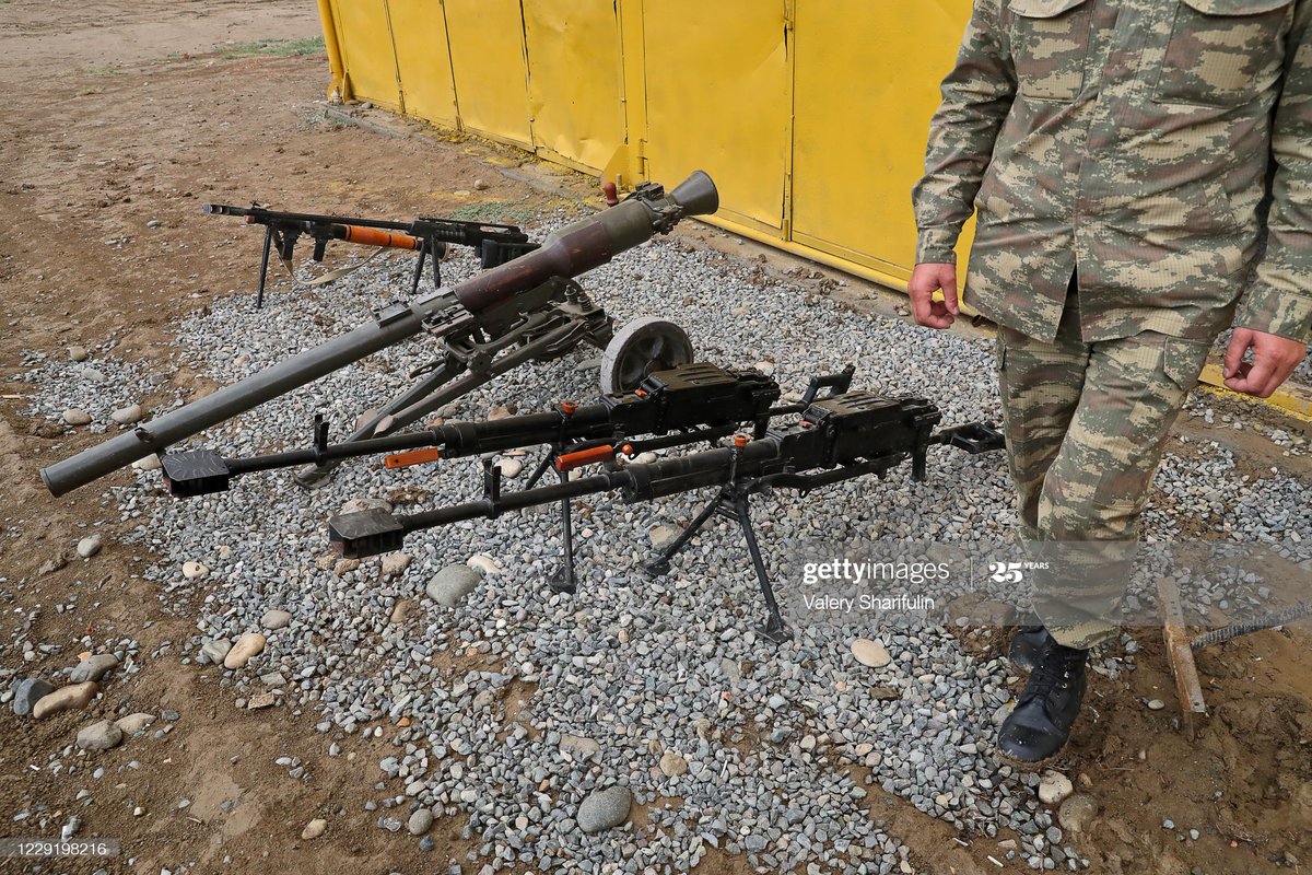 4. At same base: one captured NKR/Armenian truck (possible URAL unclear version) plated '6L-161' + various small arms/support weapons which we do not record. They include a SPG-9 recoilless rifle, + AFAIK 2x Zastava M93 Black Arrow ? + 2x HMGs ? (NSV or Kord someone can clarify?)