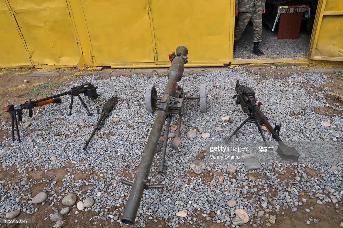 4. At same base: one captured NKR/Armenian truck (possible URAL unclear version) plated '6L-161' + various small arms/support weapons which we do not record. They include a SPG-9 recoilless rifle, + AFAIK 2x Zastava M93 Black Arrow ? + 2x HMGs ? (NSV or Kord someone can clarify?)