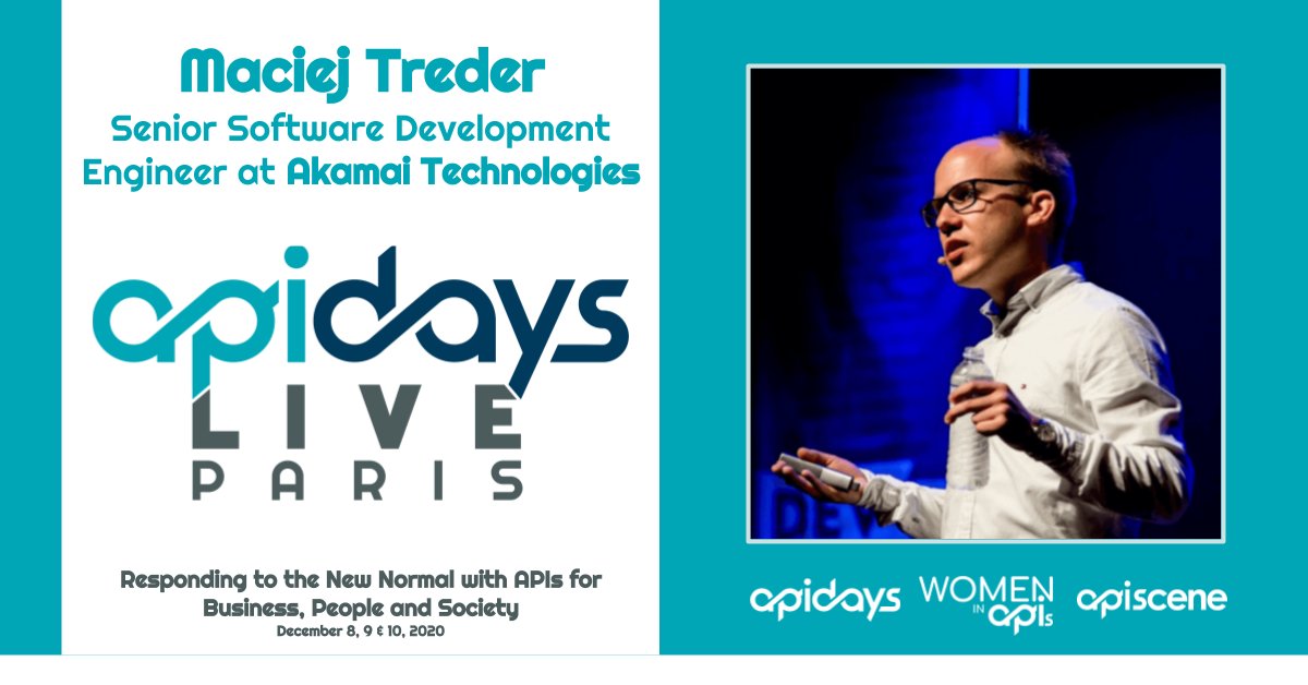 Join us at #apidays Paris and hear from Maciej Treder (<a href="/MaciejTreder/">Maciej Treder</a>), Senior Software Engineer at @akamai. Learn from the discussions and workshops, as well! Register for your free ticket here > > bit.ly/2UJfET3