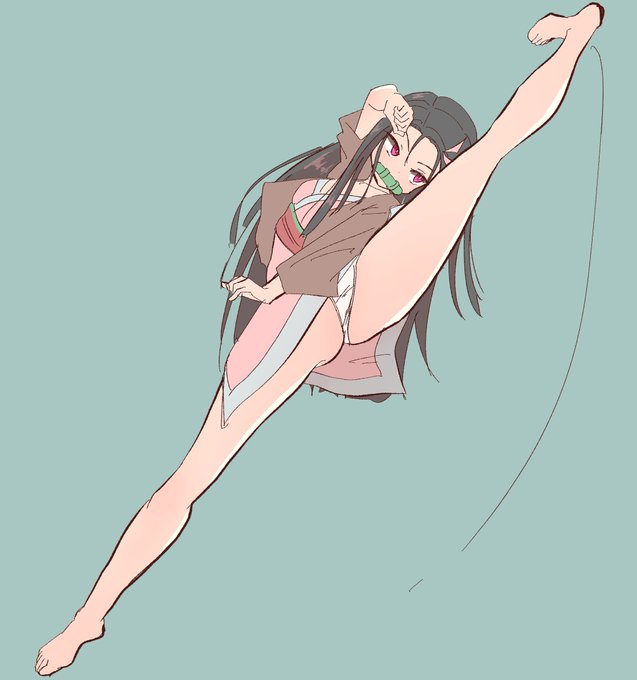 鬼滅の刃売ってなくて未だに2巻までしか読めてないけど禰豆子の脚エロいなーと思って読んでた 