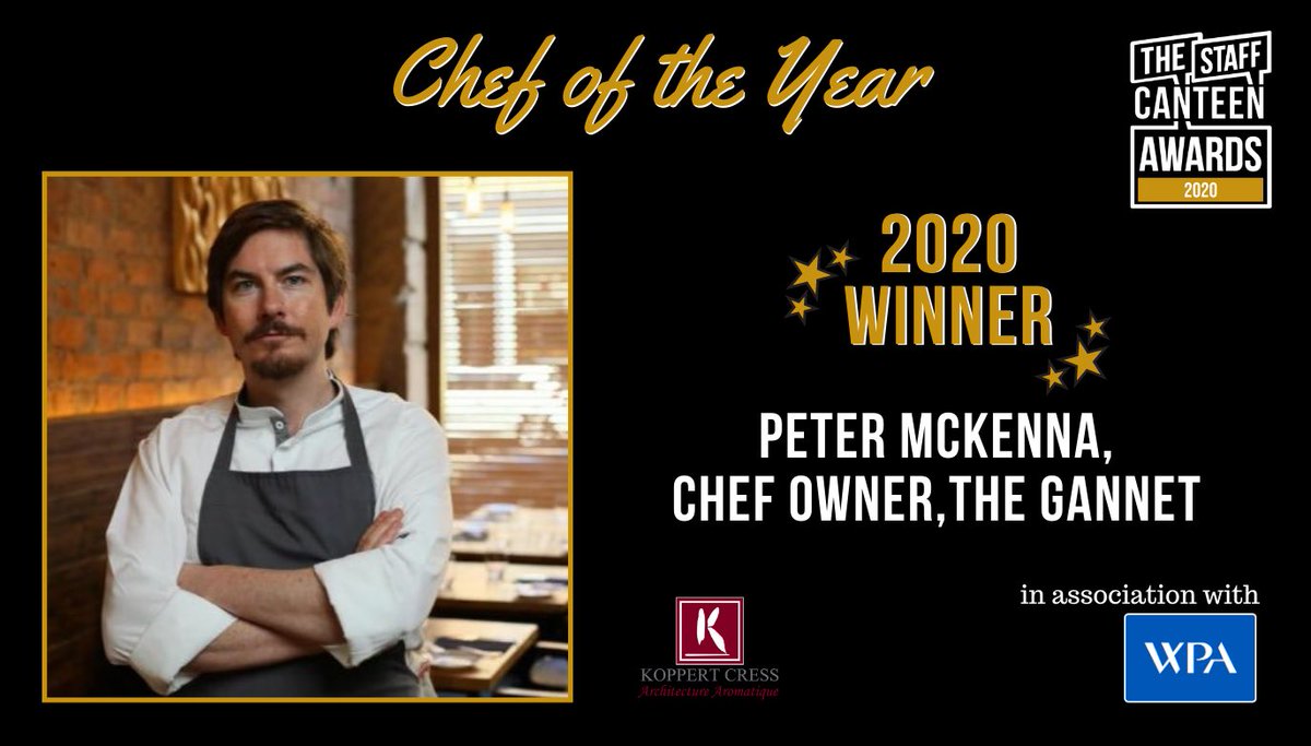 Thank you for all the support this year, we are in awe of the votes Peter received.
Thanks to the <a href="/CanteenTweets/">The Staff Canteen</a> for bringing a little joy into a cold wet November morning here in Glasgow.
The whole team are over the moon.
#Glasgow #thegannet #chefoftheyear #thestaffcanteenawards
