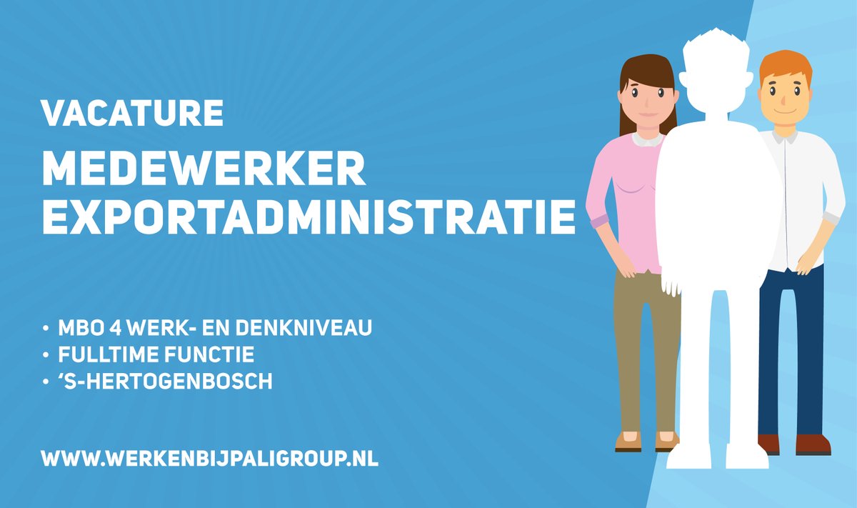 Voor onze locatie in 's-Hertogenbosch zijn wij op zoek naar een klantgerichte medewerker voor de afdeling exportadministratie.

Geïnteresseerd? Bekijk de vacature op onze website: bit.ly/35tlD3s

#vacature #exportadministratie #wijzoekenjou #collegagezocht #denbosch