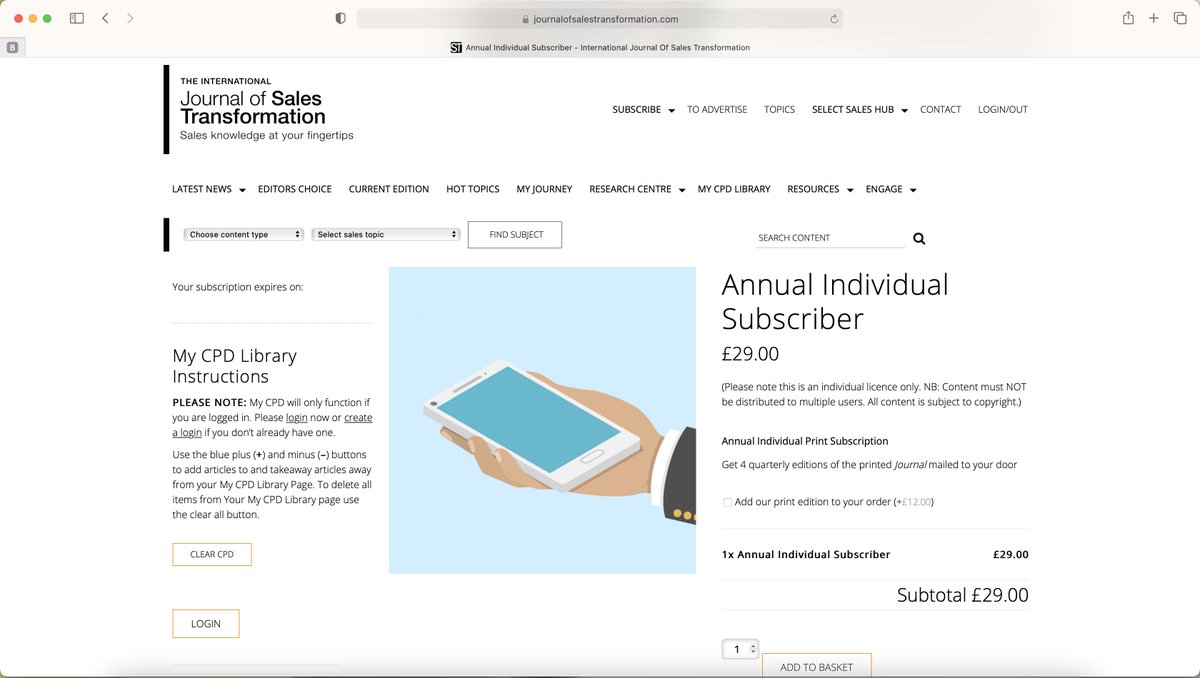 Limited time free online subscription offer for individual sales leaders and professionals; use coupon code ijost21 – visit journalofsalestransformation.com/subscribe/subs…