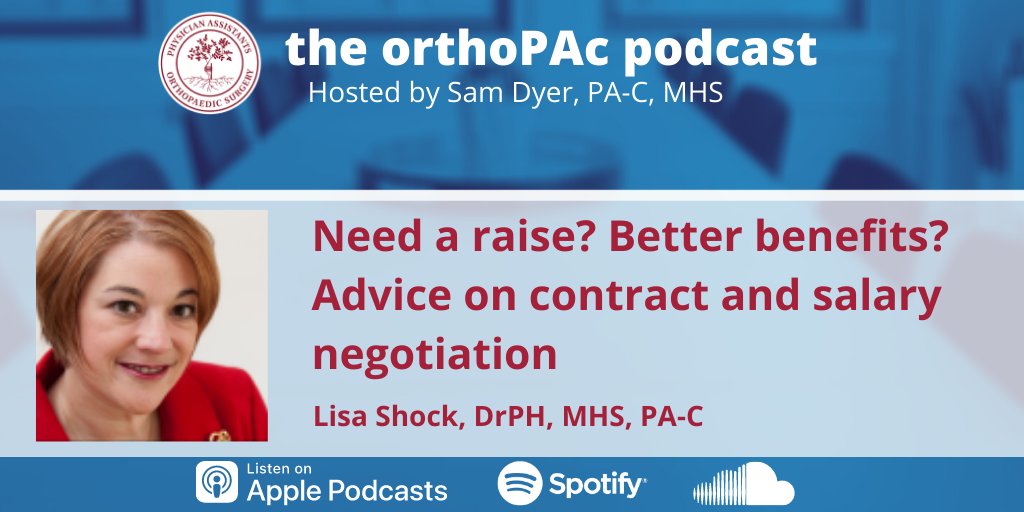 PAOSnews's tweet image. Thank you Lisa P. Shock, DrPH, MHS, PA-C @PAutilization for sharing great advice on career decision-making.  Great tips for networking and negotiating shared on this week&apos;s #orthoPAc #podcast!
paos.org/page/orthoPAcP…