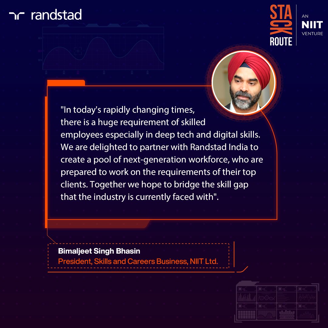 Stack_Route's tweet photo. @Stack_Route is excited to partner with @RandstadIndia in its initiative “Randstad Skilling Academy (RSA)” to offer next-gen IT skills programs to help today’s workforce meet industry requirements.
To know more, read here: https://t.co/fkdLZSOE2S
#StackRoute #reskilling https://t.co/OZAHFEGTzK