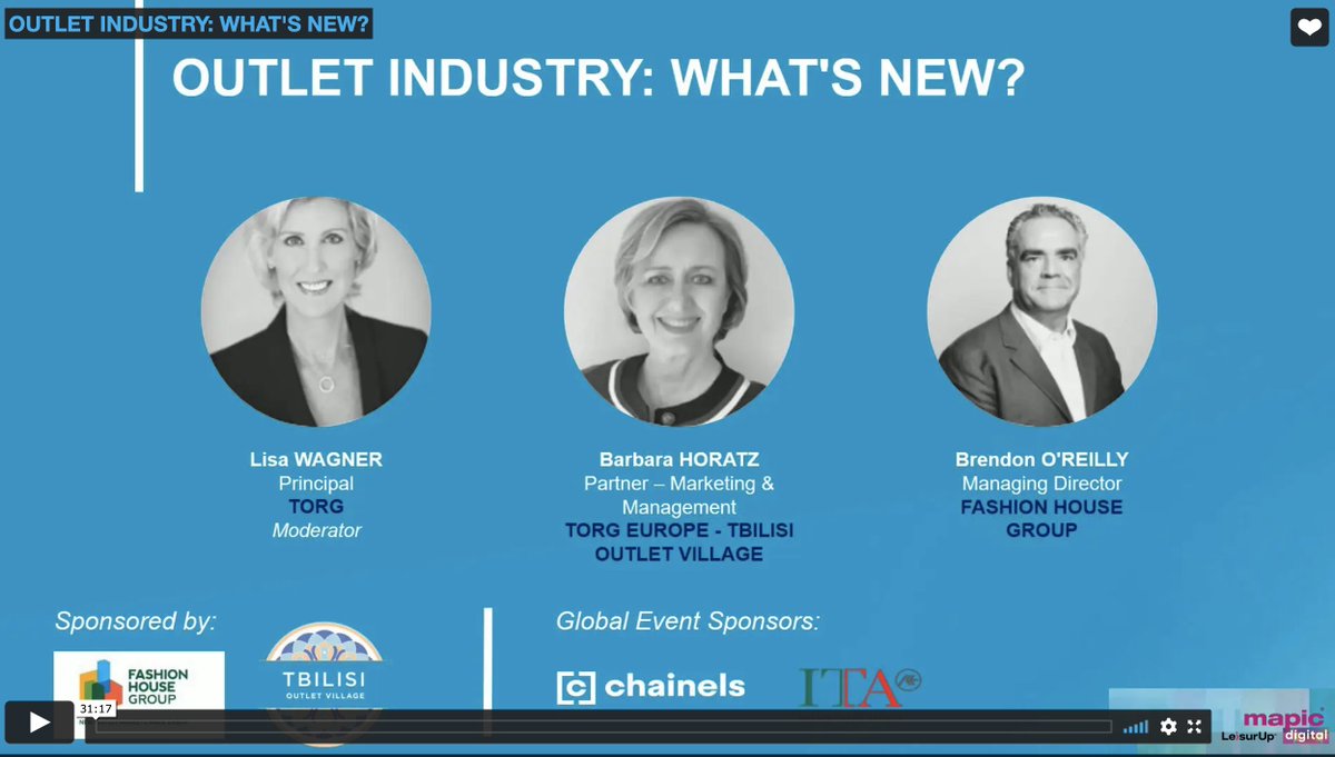 OutletTbilisi's tweet photo. .@MAPICWorld still continues!

To find out what’s new in the Outlet industry, don’t forget to tune into the LIVE Outlet Conference @MapicWorld on Monday 23rd at 10:30 - 11:00 CET. 

REGISTER HERE: https://t.co/04DT3lut10 https://t.co/kYKNMfKaOt