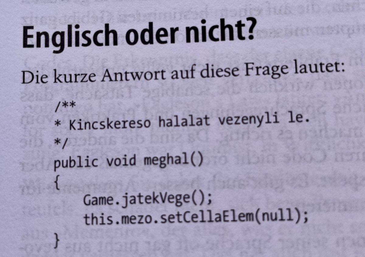 jan_f_orth's tweet image. Ich habe gerade laut gelacht. 😂 (aus: Passing/Jander, Weniger schlecht programmieren, Heidelberg 2013, S. 20). #bettercode #coding #hobby #Urlaubslektüre