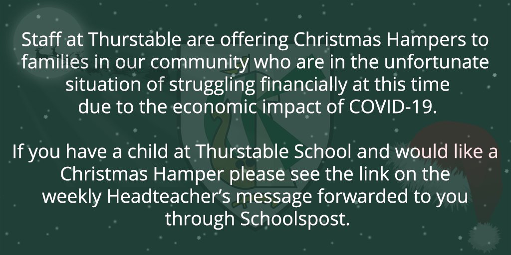 For our families at Thurstable School - we are here if you need us this Christmas 💚⭐️