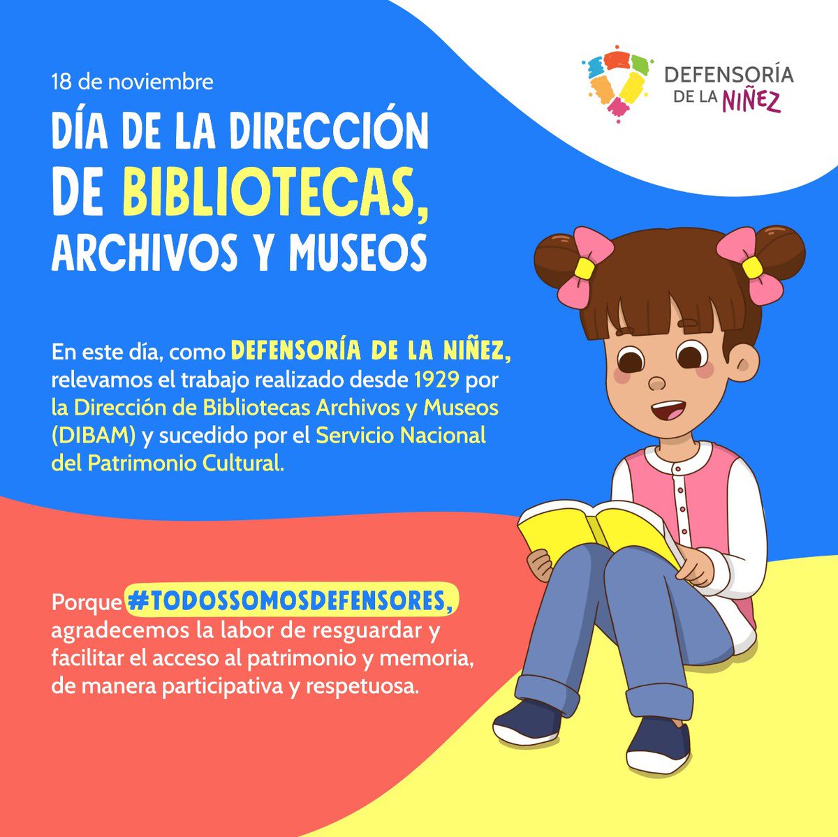 defensorianinez's tweet photo. Feliz día a la #DIBAM 👏🏽🥳 https://t.co/JVeaYyMoLK