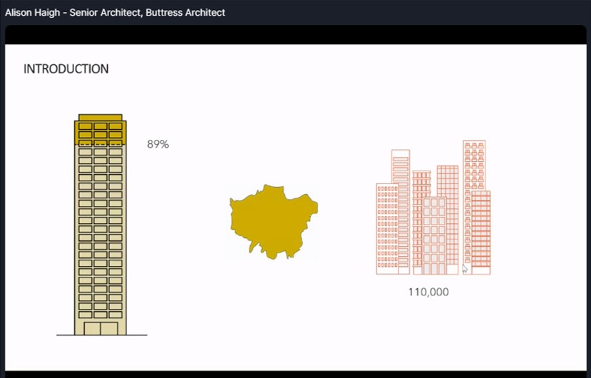 TallBuildingsC's tweet photo. Now presenting ‘Designing for High-Rise Living’ at #TallBuildings Conference is Alison Haigh, Senior Architect at @buttressarch – head over to the virtual stage now to watch! https://t.co/FqjjqrimPh