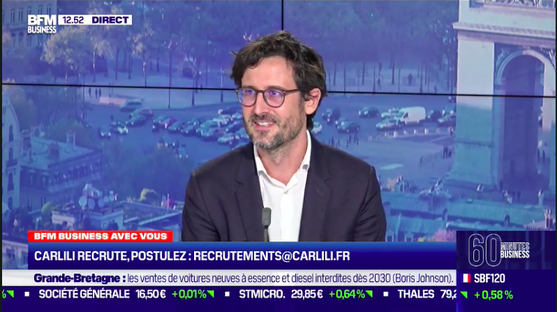 Carlili_FR's tweet photo. Vincent, notre CEO, sur @bfmbusiness il y a quelques minutes afin de parler de #Carlili ainsi que notre recherche de talents 🙌 Envie de nous rejoindre? C'est ici que ça se passe -> https://t.co/n6abi2KF0Z https://t.co/rudujujErq