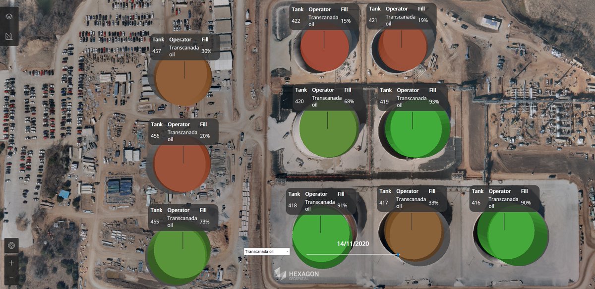 geo_insight's tweet photo. Build in crude stocks at Cushing, week ending November 13th. Contact us for a free #TankWatchCushing data trial https://t.co/UmB4siyPc3 #HexGeospatial #MAppEnterprise https://t.co/O9PGdB7XA7