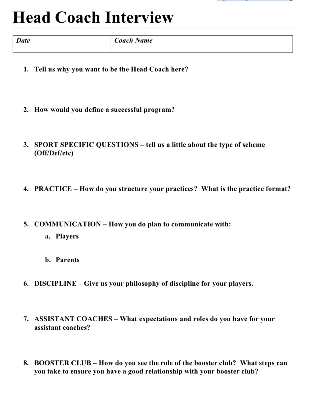 Chris Parker on X: &ldquo;As an AD, I helped hire coaches in every sport 