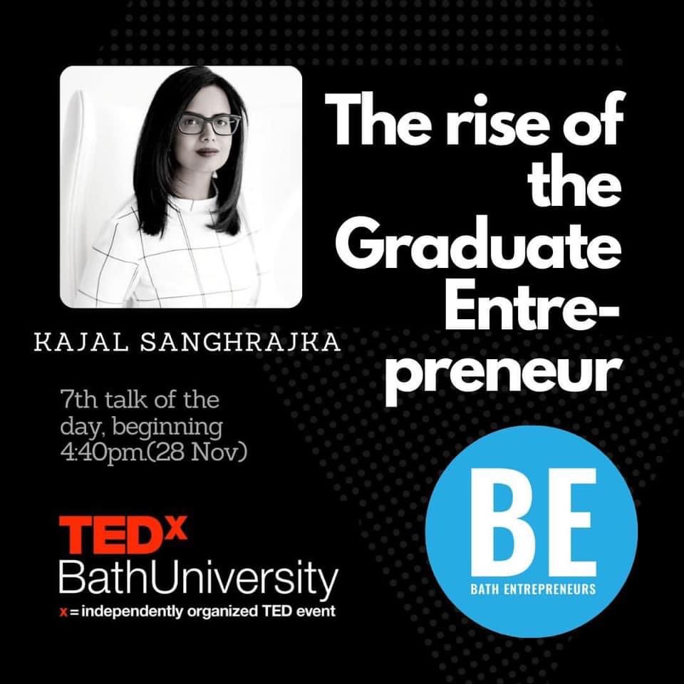 bathentrep's tweet photo. TEDx Bath University Annual Conference is near! 28th Nov💥
One of the speakers-Kajal launched her business while studying, co-founded Columbia University’s incubator for entrepreneurs and is now a mentor for Techstars and more!
Find more about the event👇
https://t.co/cy1kI0vdli https://t.co/XP4f1LaC4c