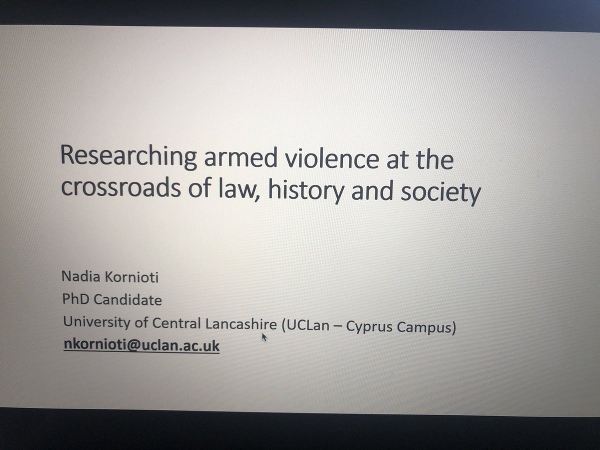 MagdaFurgalska's tweet photo. Important work on filling gaps in the history of conflict: intersection between law, history and society. Great reflections on how inaccessible legal terminology impacts on history of many lives, by @nadia_kti University of Central Lancashire. #SLM2020 https://t.co/o9EE1eapKe