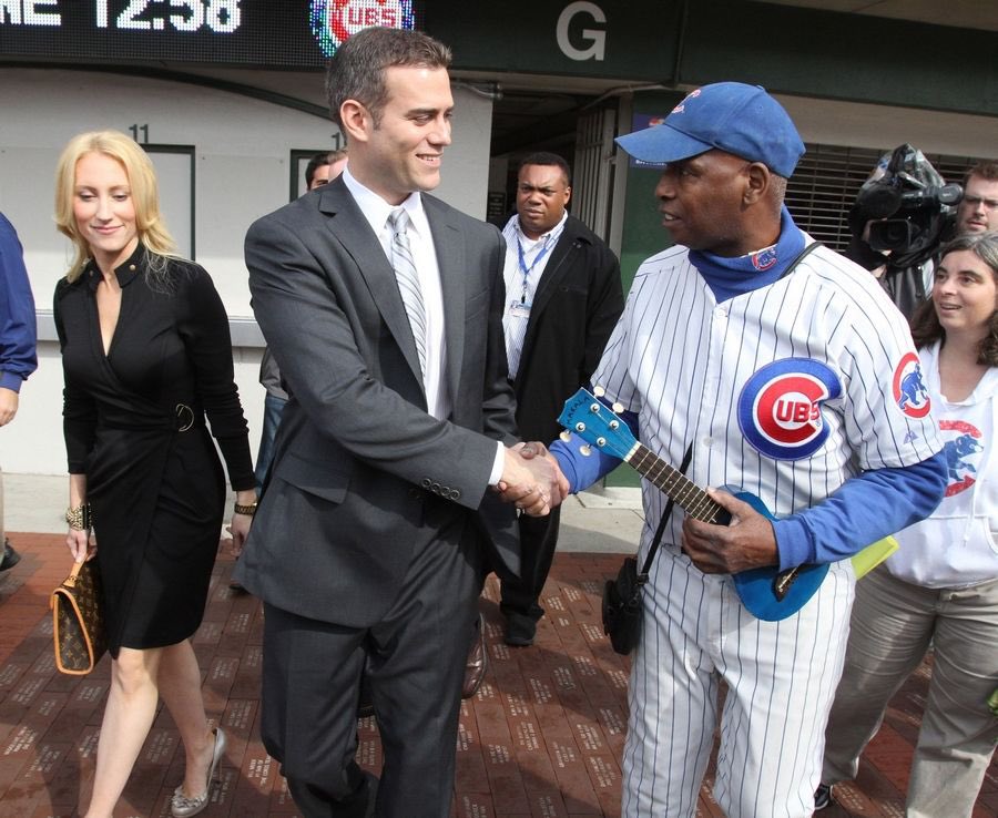 CubsFanGuy's tweet photo. It is with a heavy heart that I mourn the passing of Theo Epstein in a Cubs uniform! ๐ฅ๐ปโพ๏ธ He was the greatest Cubs upper management in over 108 years!! THANK YOU THEO!!! In Theo I Trust!!! #NeverForget #Cubs #GOAT ๐ #MLB #ChicagoCubs #GoCubsGo #InTheoITrust #GOATBuster ๐๐ป๐ https://t.co/UEMQMpgdBx