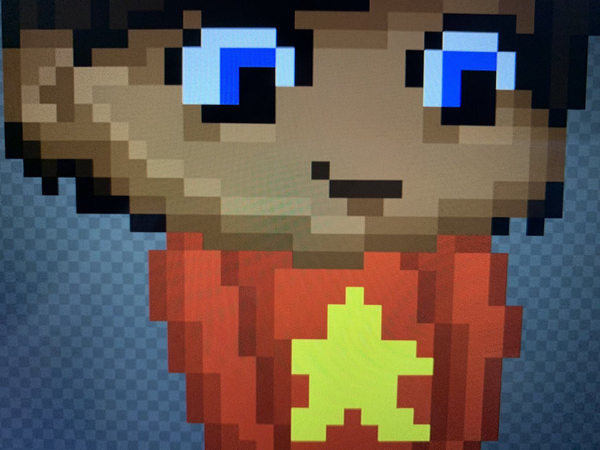 HarryFindlay5's tweet photo. Pixel art of another of the human characters! 
Art by Nikita 
#raisethegamejam https://t.co/LZNp2hspXS