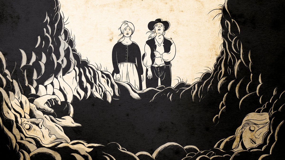 hauntMCR's tweet photo. Artist Nick Burton @nickdburton &amp; @HOME_mcr will reveal more of the fascinating digital comic strip 'Our Plague Year' this December - telling the story of a 17th century community that quarantined itself. We've written more about it @hauntMCR @visit_mcr https://t.co/BnKo51iE0i https://t.co/9UsD6SR0Pt