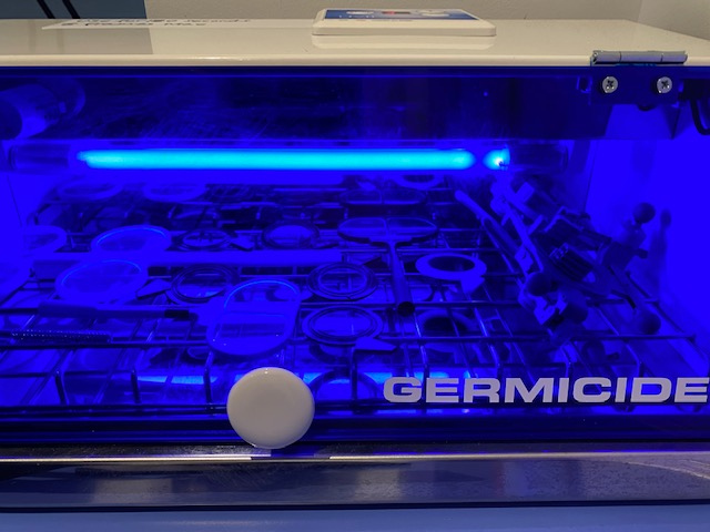 Specsofken's tweet image. As part of our covid safety measures at Specs of Kensington, we sterilise our handheld equipment and any spectacles that have been tried on using UV technology.