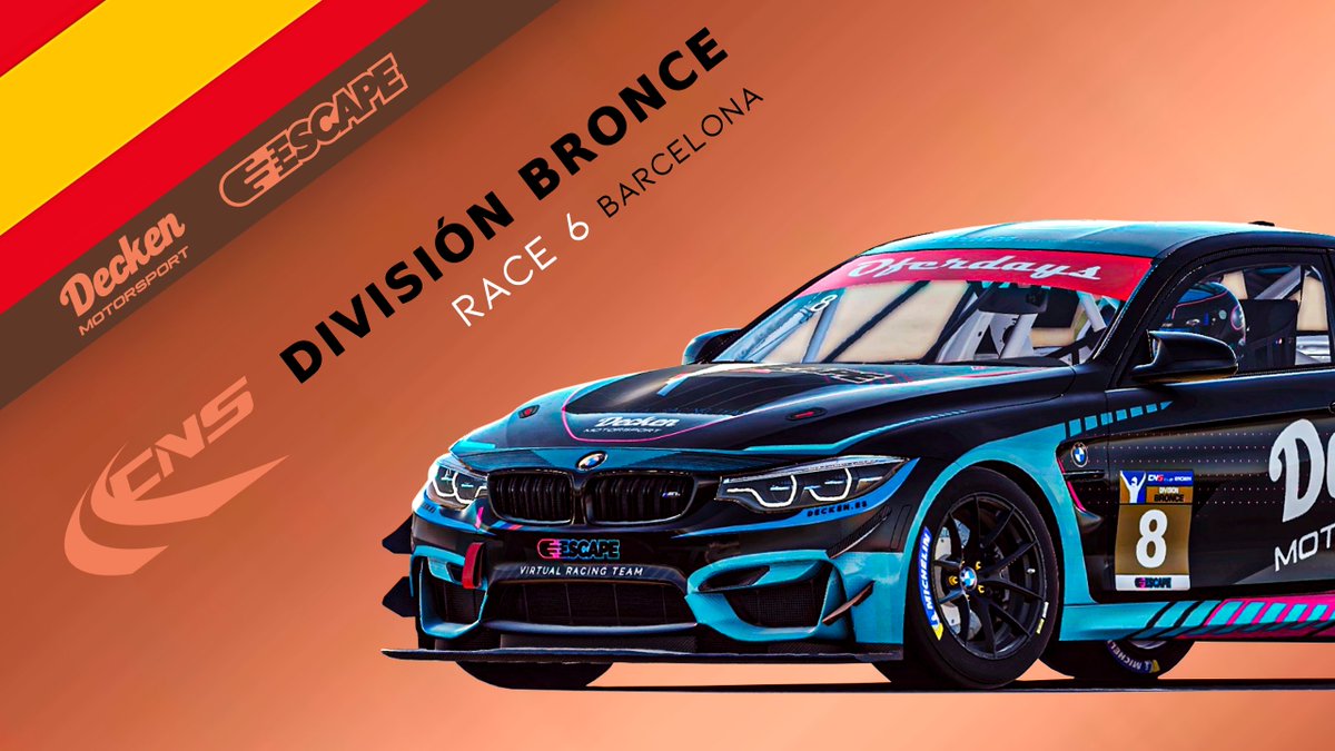 Se viene esta noche la división de Bronce de CNS!

Fran Castaño y Héctor Hernández a los mandos del BMW GT4 en el Circuit de Catalunya.

Directo en el canal de Damptek: twitch.tv/damptek 
Q- 21:50h / R- 22:00h

<a href="/frank__88/">Fran Castaño</a> <a href="/Hector_gc10/">Hector_hdz</a> @CnsCampeonatos