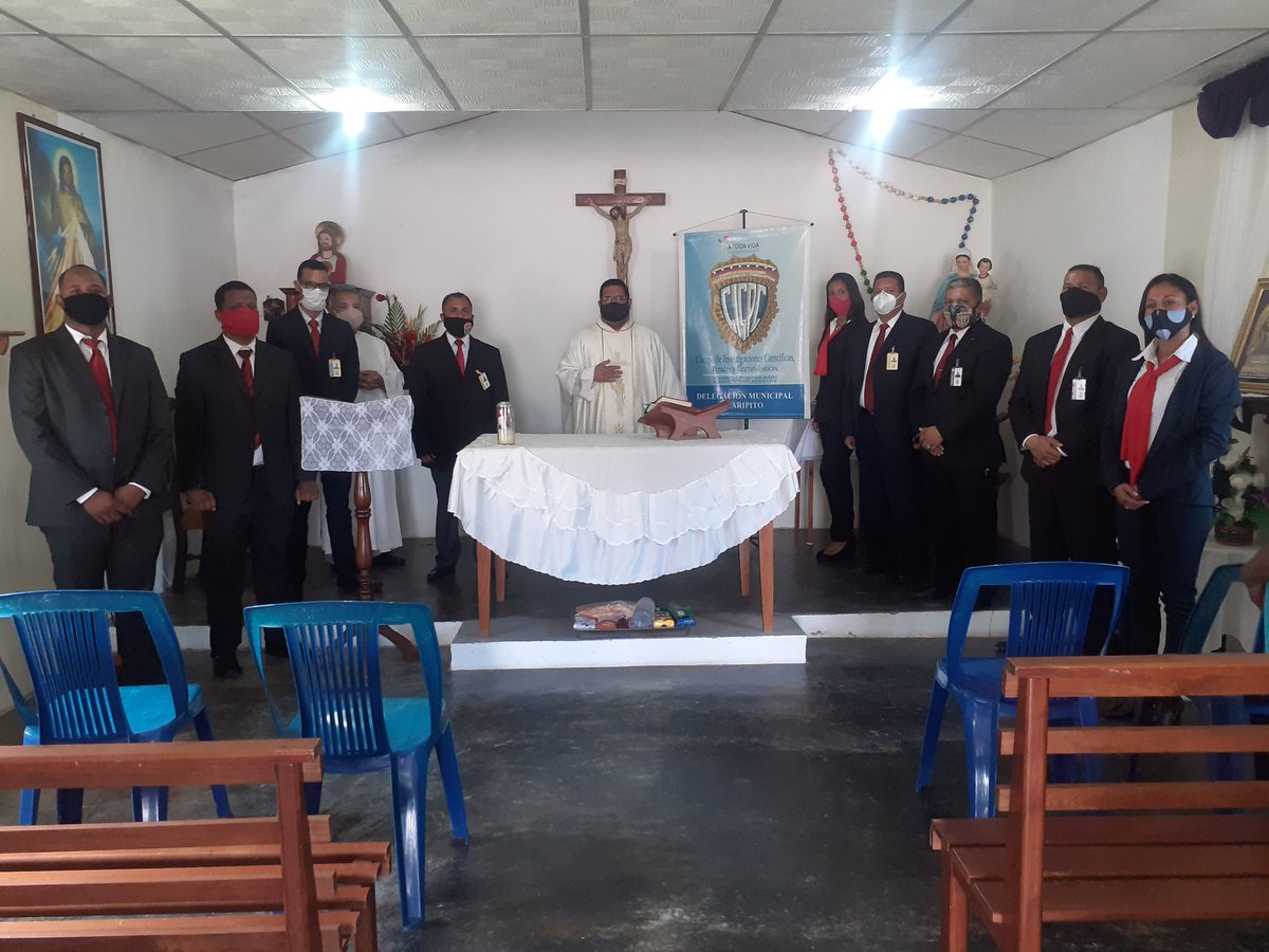 DELEGACIÓN MUNICIPAL CARIPITO realizó misa en la Iglesia Nuestra Señora del Rosario, en conmemoración del XIX ANIVERSARIO del Cuerpo de Investigaciones Científica Penales y Criminalistica (CICPC)*.-