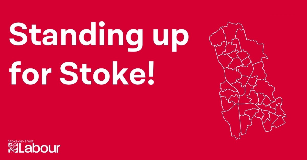 We are Stoke-on-Trent Labour Group. Together, we are standing up for Stoke and its hard-working people, families and communities. 

#StokeOnTrent #Labour