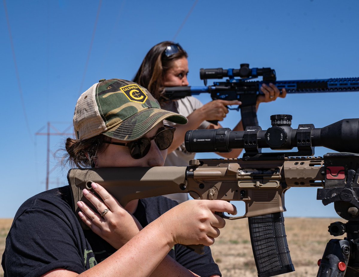 CrimsonTrace's tweet image. Any guesses on what these gals were firing at? Whoever nails it in the comments first below will win a FREE Tactical Light! Let's see it!👇 Tag your buddies so they have a chance too! 
.
.
.
@CaldwellShoot #WheelerTools #CrimsonTrace #rifle #hunting #covetedgear #covetedlifestyle