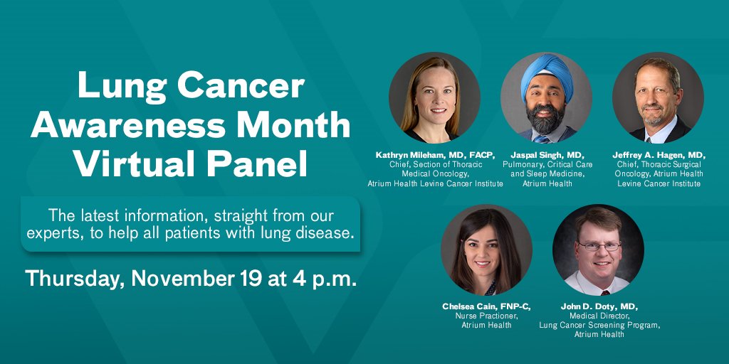 LevineCancer's tweet photo. Live updates about all things #lungcancer happening from this account on Thurs at 4 p.m. Have questions in advance? Let us know. 
@KMilehamMD @Singh011Jaspal @johndotymdfccp https://t.co/9UtYv2Y8P2