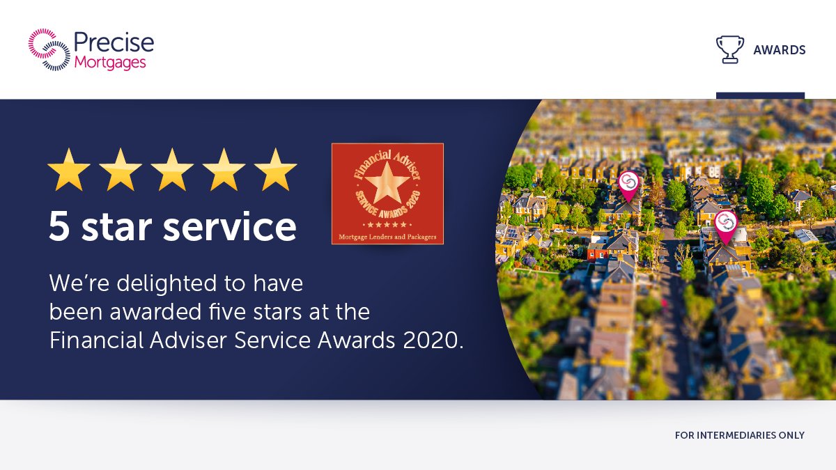 Precise_Mtgs's tweet photo. We always strive to offer you the very best service, and this award voted for by you the intermediary showcases that we do just that ⭐️⭐️⭐️⭐️⭐️
Thank you so much 👍
#FASA2020 https://t.co/en3u5lWNRB