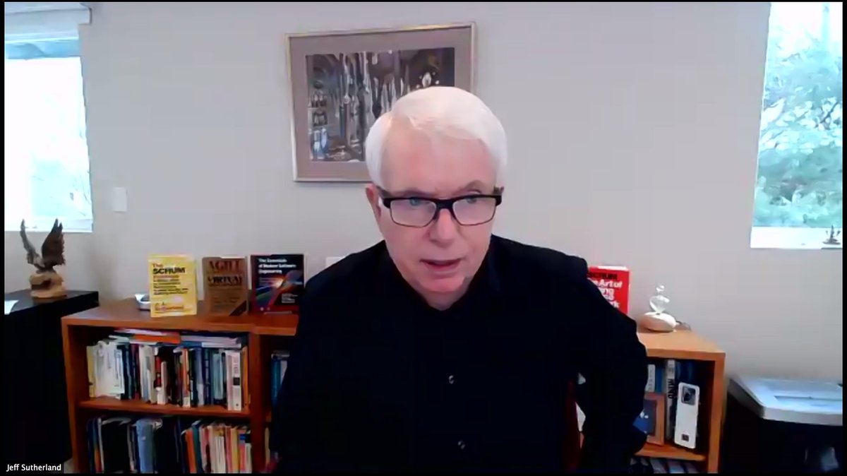 FranklyAgile's tweet photo. "Last year it was nice to be Agile, this year it's necessary. Your company surviving may depend on you doing Agile" @jeffsutherland #Scrum25th https://t.co/ef4vCNM1xe