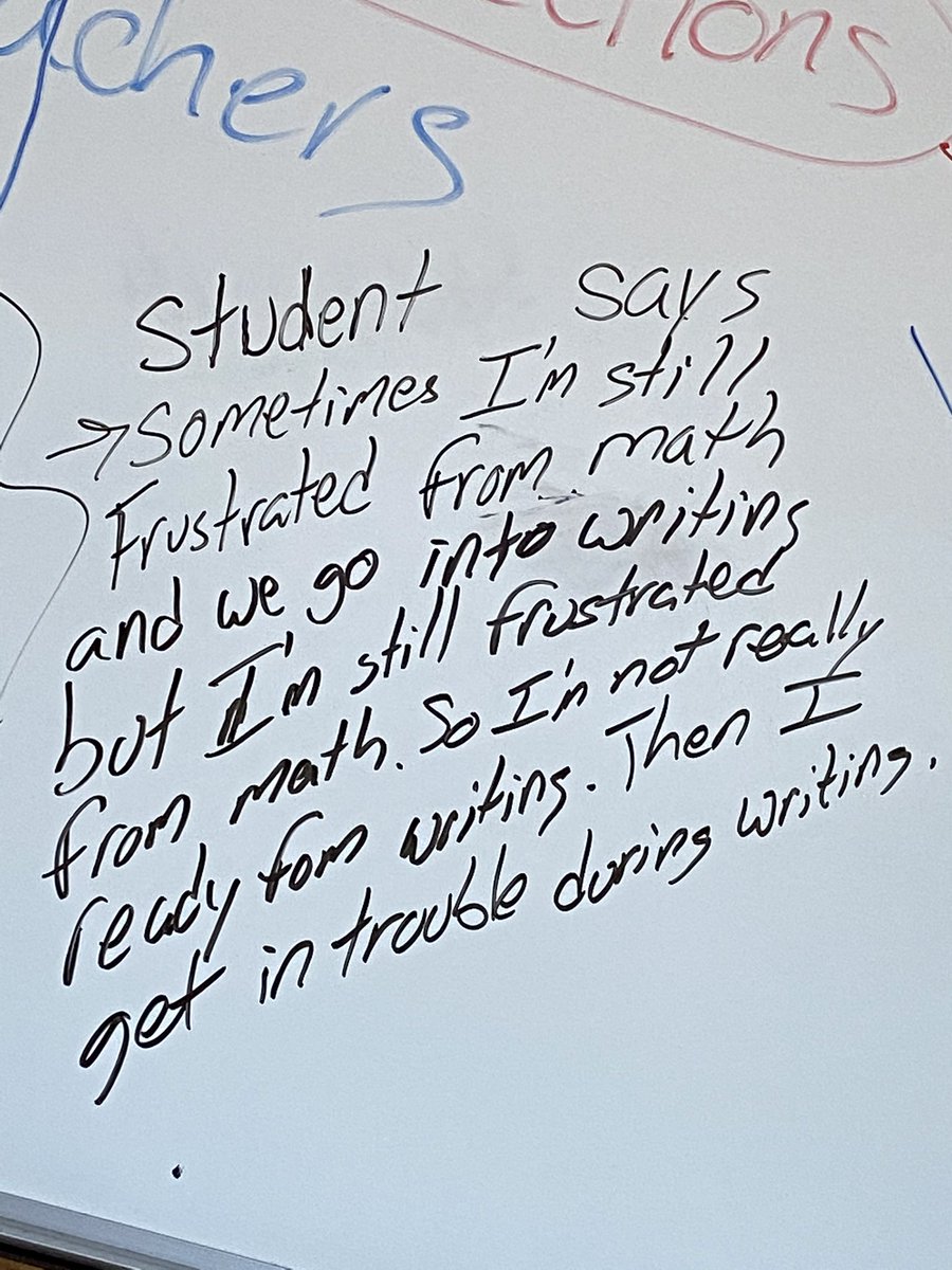 Last group before break and it was best one yet. Focus on Multiple Directions what Teachers want/expect and what Students sometimes need/require to comply. Provide a healthy platform/environment and students will take it from there.