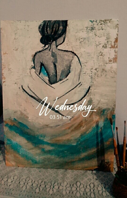 Sobiyayaya's tweet photo. My first ever attempt at knife painting 🎨🔪 
#knifepainting #abstractpainting #arcylicpainting #ArtistOnTwitter #art https://t.co/aQyEhD3ERN
