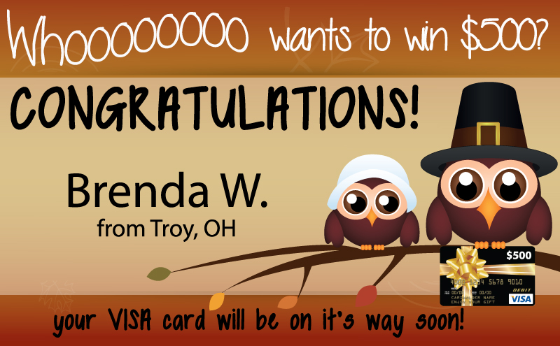 Express_Medical's tweet photo. We have a $500 Winner! A big CONGRATULATIONS to Brenda W. From Troy, Ohio. Your $500 Visa will be on it's way soon. https://t.co/OFrzH5DZw0