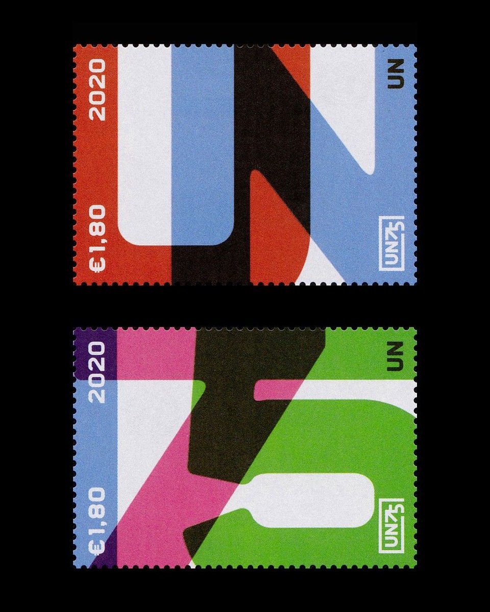 .@Pentagram’s @MrMattWilley Rings in 75 Years of the UN With a Striking Set of Stamps. buff.ly/391MUgG