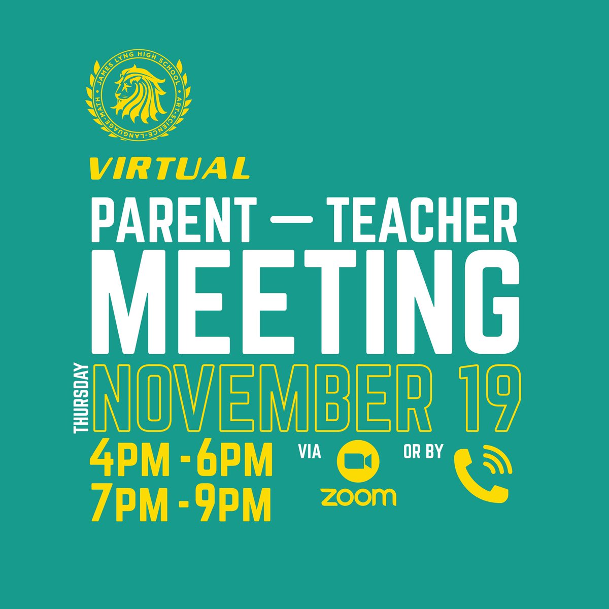 *REMINDER*
(TMRW) THURSDAY, NOV. 19TH.
-
The Virtual Parent / Teacher will be from 4-6pm &amp; 7-9pm.
-
If you have not received either one of these, and would like to schedule an appointment with a teacher, call the school and they will book it with you. (514) 846-8814.