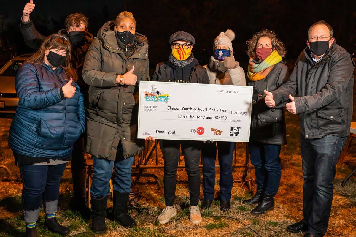 RooftopFilms's tweet photo. We've loved hosting the #QueensDriveIn these past few months, and your attendance has helped us contribute $9,000 to @Elmcor, a nonprofit dedicated to fostering positive life changes for individuals and families in one of the communities hit hardest by the pandemic. THANK YOU! https://t.co/1kZpmyqUy1