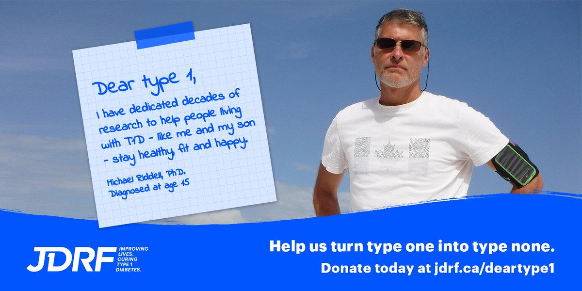 BT1D_CA's tweet photo. Support ground-breaking T1D research by Dr. Mike Riddell @MCRiddell1 and more by making a donation to JDRF this #NDAM2020!
Read more #DearType1 stories and donate here: https://t.co/rF4ONtk5LB https://t.co/4svQXWPlHI