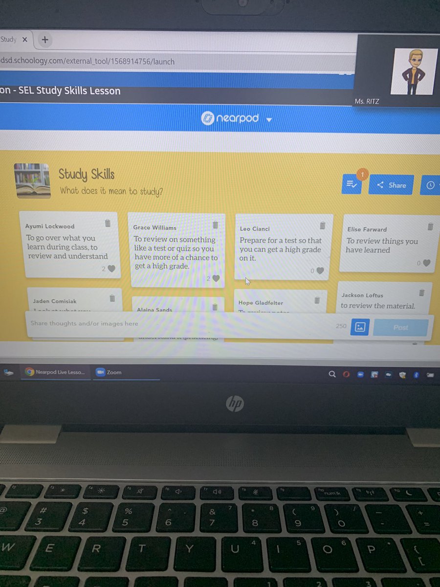 Today’s <a href="/nearpod/">Nearpod</a> lesson focused on study skills 💙💛#PDEAProud #WeAreNorthley