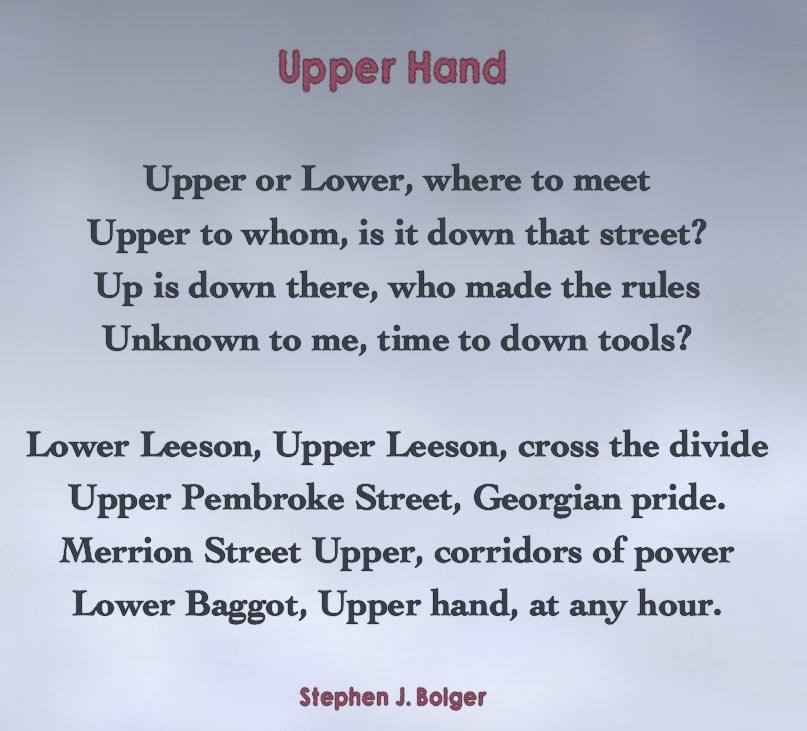 Stephen_JBolger's tweet photo. @tarryathome @poetryireland @dubcilib @ILFDublin @DublinCityofLit @DublinGazette @dubreviewbooks @DubHistorians @DubCityCouncil @DLR_Libraries @SDCClibraries @fingallibraries U is for Upper, or is that actually Lower, often Unknown. #ABCDublin https://t.co/ncrpoU3A5q
