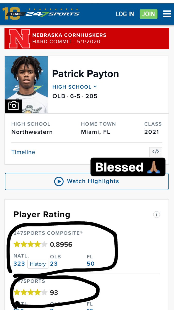 PatPayton6's tweet photo. Blessed to be a 4 star🙏🏽 #GodsPlan https://t.co/v2eZVHbh9z
