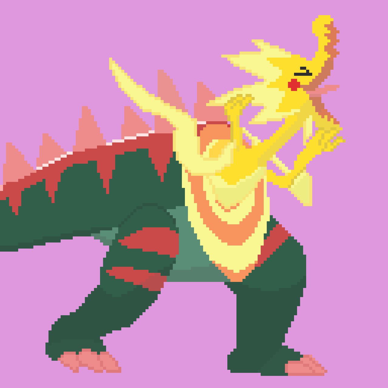 おっくん パッチラゴンあほそうで好き Pixelart ドット絵 ポケモン剣盾 T Co Xy8ayazdzg Twitter