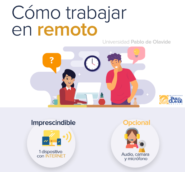 bibupo's tweet photo. Ahora que tenéis que seguir el curso desde casa, #BibUpo os ayuda con su guía 𝑪𝒐́𝒎𝒐 𝒕𝒓𝒂𝒃𝒂𝒋𝒂𝒓 𝒆𝒏 𝒓𝒆𝒎𝒐𝒕𝒐 con las herramientas colaborativas, de comunicación y acceso remoto a la @pablodeolavide. 
 
🔎https://t.co/2hl3TdAsWr

#SoyDeLaUPO #CuentaConBibUpo https://t.co/qIrQDAYOnE